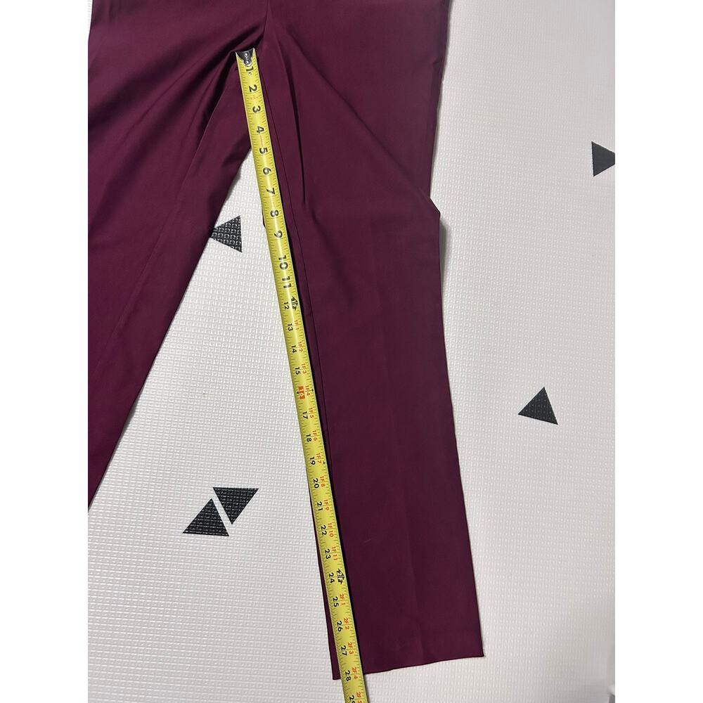 Rafaella Women's Windsor Wine Red Stretch Slim Ankle Pull-On Dress Pant - Picture 5 of 7